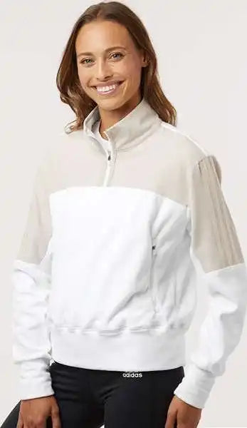 Adidas A601 Women’s Fleece Quarter-zip Pullover - Alumina