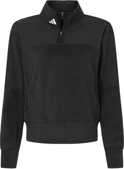 Adidas A601 Women’s Fleece Quarter Zip Pullover Black