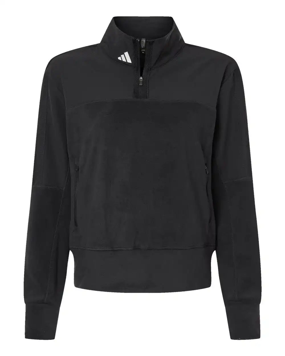 Adidas A601 Women’s Fleece Quarter-zip Pullover - Black - Xs