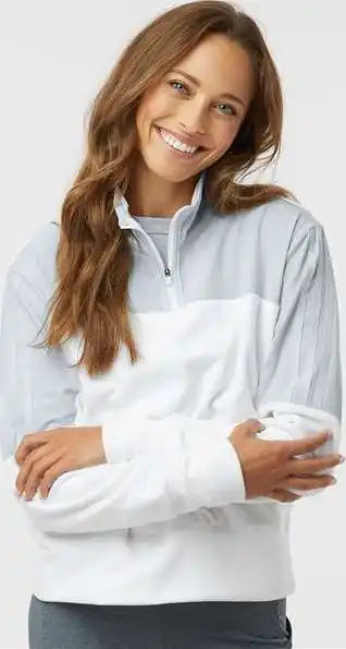 Adidas A601 Women’s Fleece Quarter-zip Pullover - Halo Blue