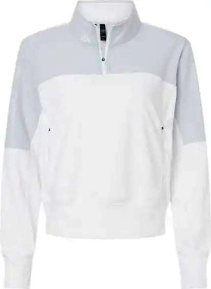 Adidas A601 Women’s Fleece Quarter-zip Pullover - Halo Blue