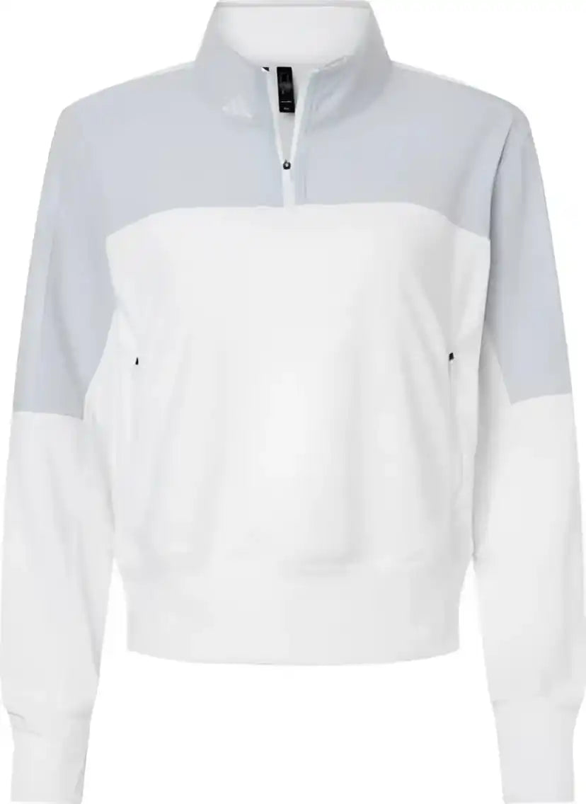 Adidas A601 Women’s Fleece Quarter Zip Pullover Halo Blue
