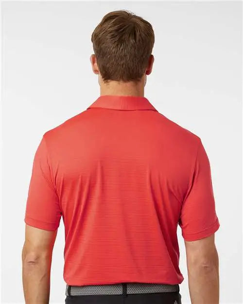 Adidas A704 Textured Stripe Polo - Bright Red
