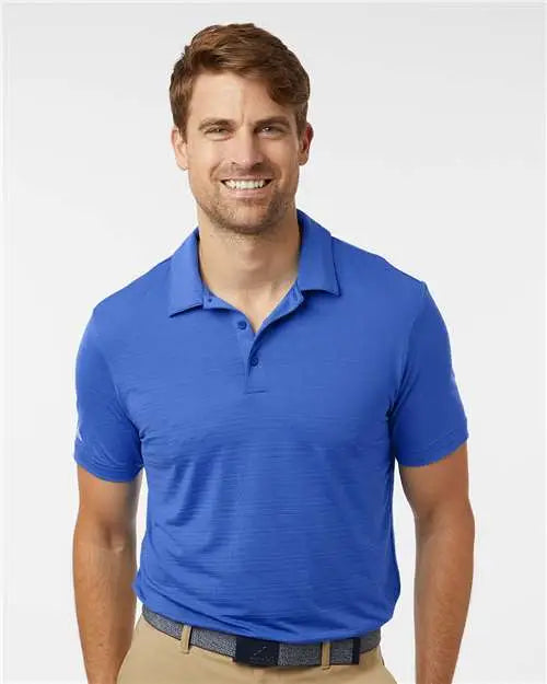 Adidas A704 Textured Stripe Polo - Bright Royal