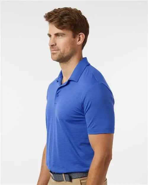 Adidas A704 Textured Stripe Polo - Bright Royal