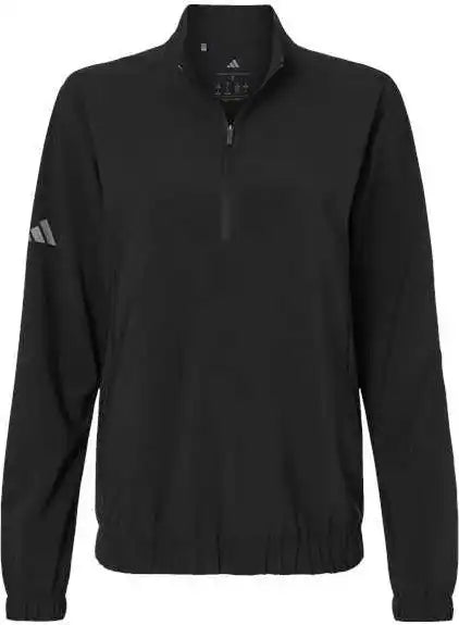 Adidas A706 Women’s Woven Half Zip Pullover Black