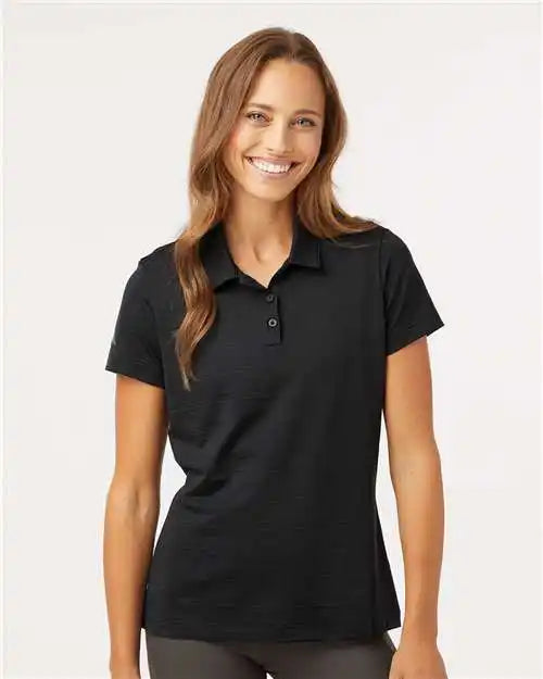Adidas A707 Women’s Textured Stripe Polo - Black