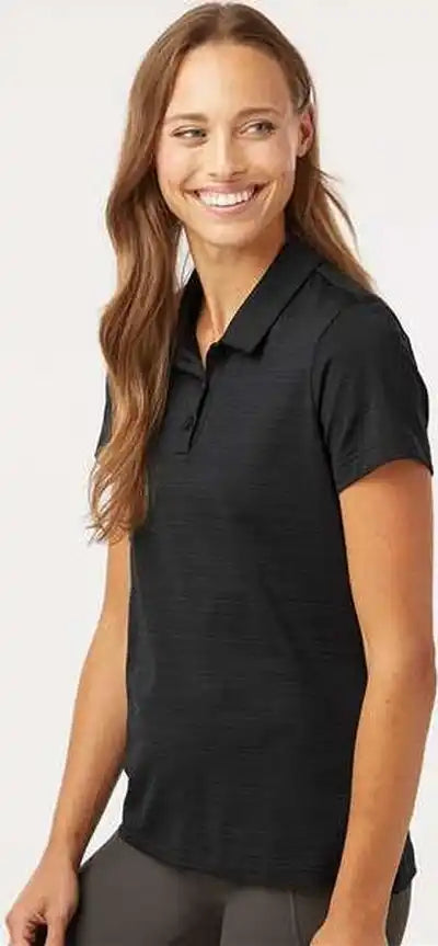 Adidas A707 Women’s Textured Stripe Polo - Black