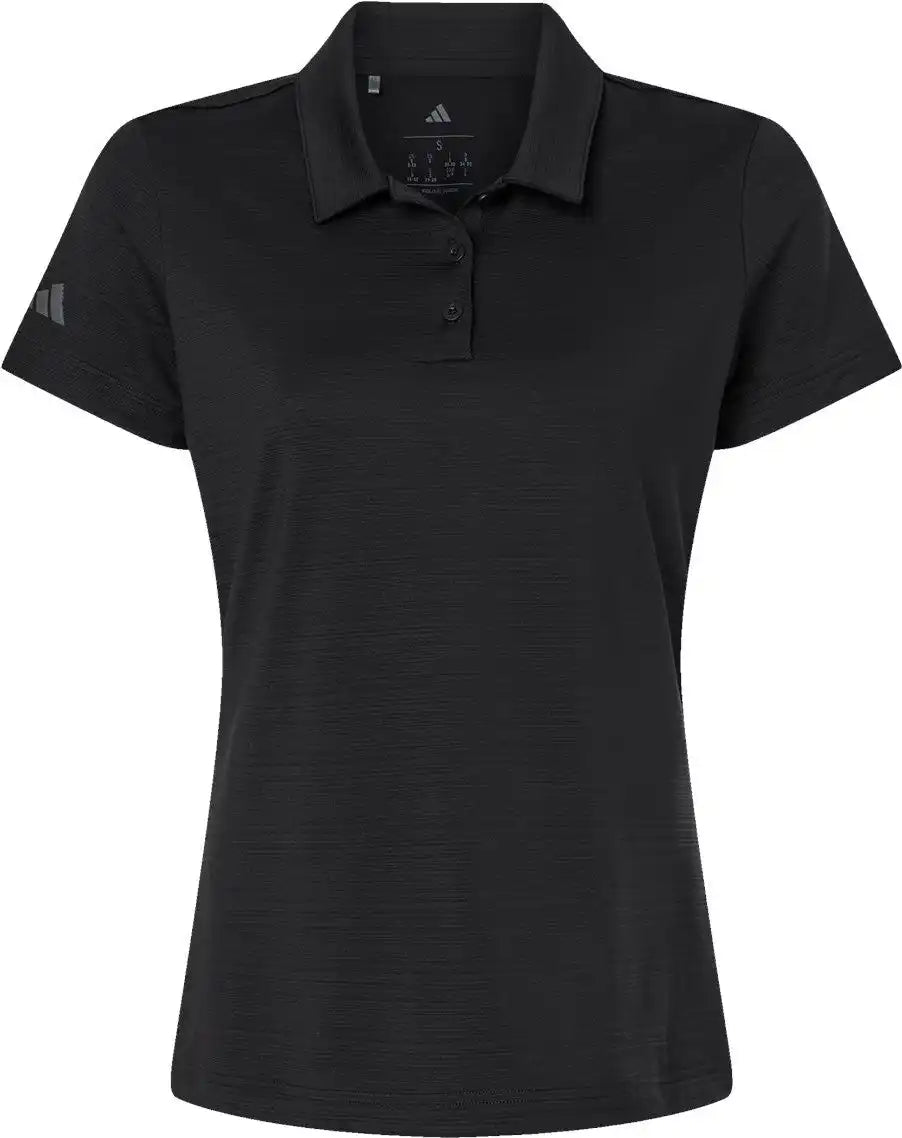 Adidas A707 Women’s Textured Stripe Polo - Black - Xs