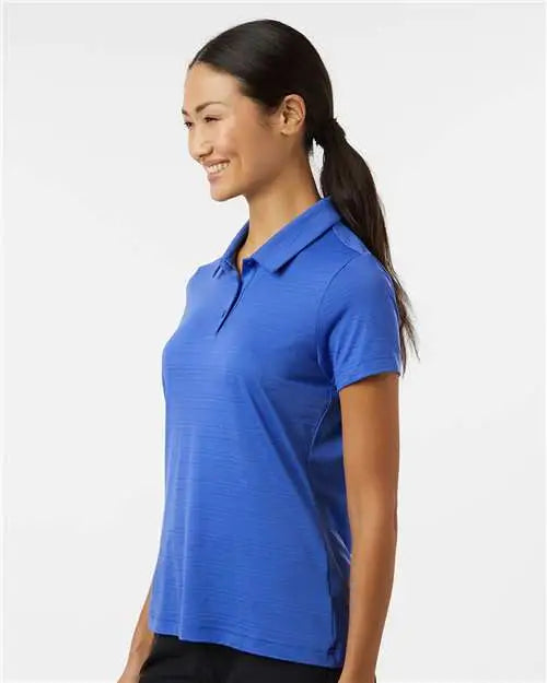 Adidas A707 Women’s Textured Stripe Polo - Bright Royal