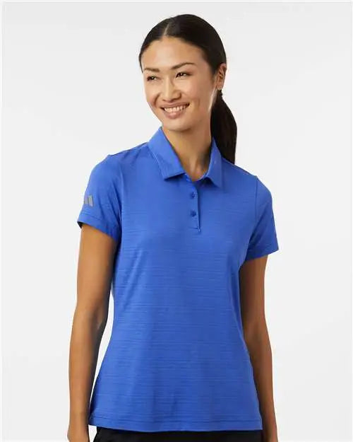 Adidas A707 Women’s Textured Stripe Polo - Bright Royal