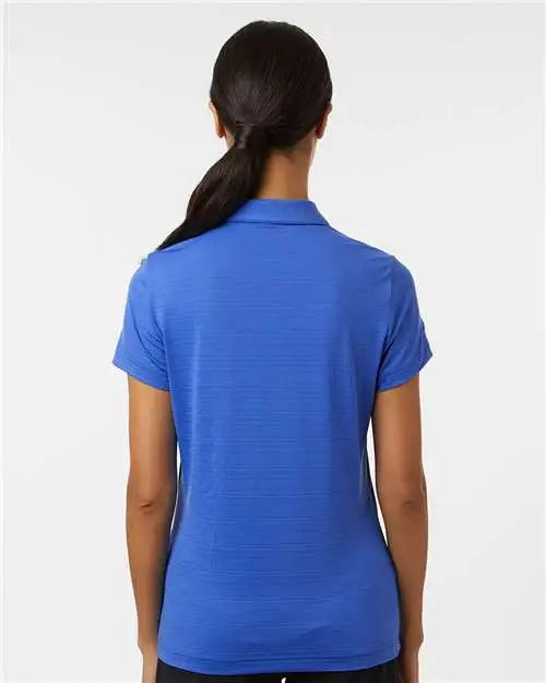 Adidas A707 Women’s Textured Stripe Polo - Bright Royal