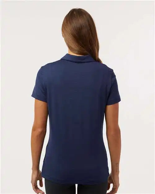 Adidas A707 Women’s Textured Stripe Polo - Dark Blue
