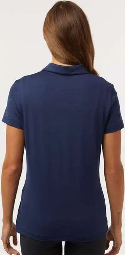 Adidas A707 Women’s Textured Stripe Polo - Dark Blue