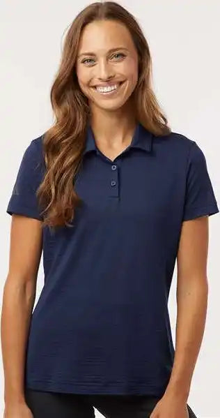 Adidas A707 Women’s Textured Stripe Polo - Dark Blue