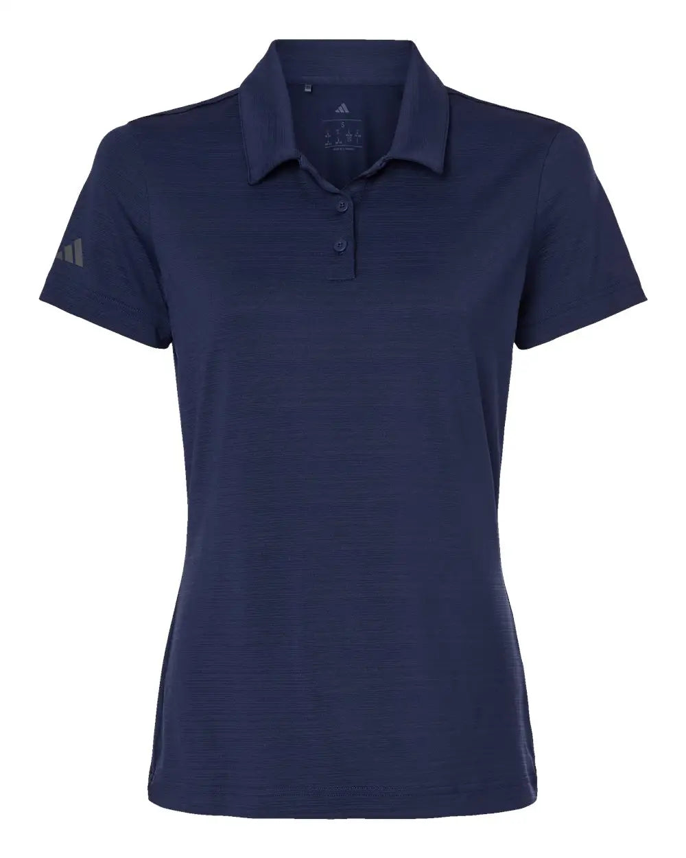 Adidas A707 Women’s Textured Stripe Polo - Dark Blue