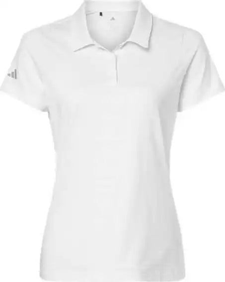 Adidas A707 Women’s Textured Stripe Polo - White