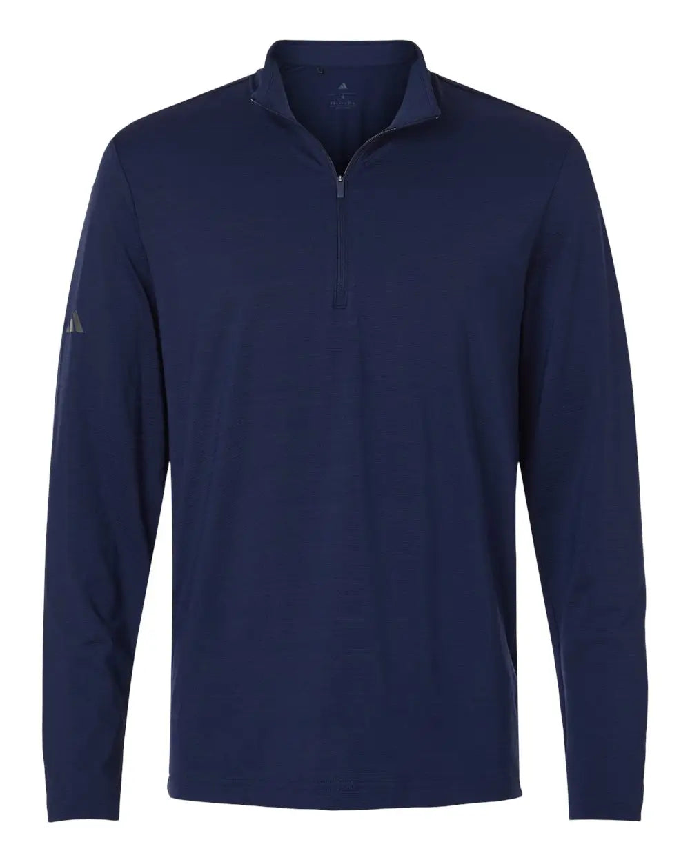Adidas A708 Men’s Textured Stripe Quarter-zip Pullover - Dark Blue - Adult s