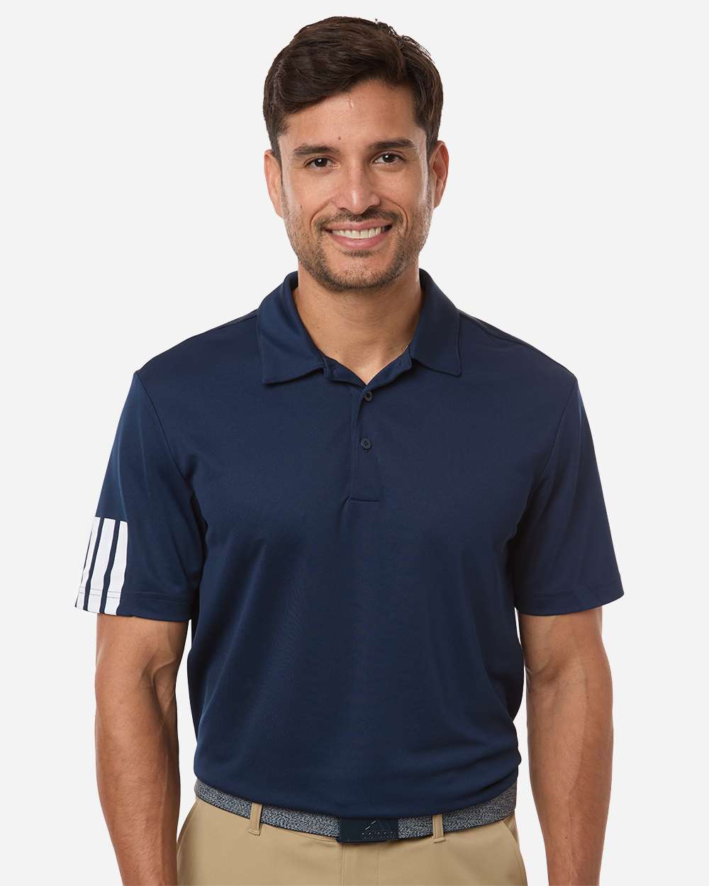 Adidas A719 Men’s Performance 3-stripes Climacool Polo - Collegiate Navy