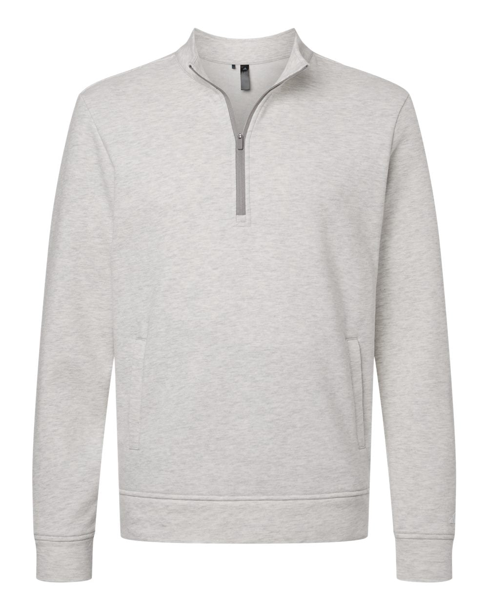 Adidas A721 Men’s Elevated Fleece Quarter-zip Pullover - Medium Grey Heather