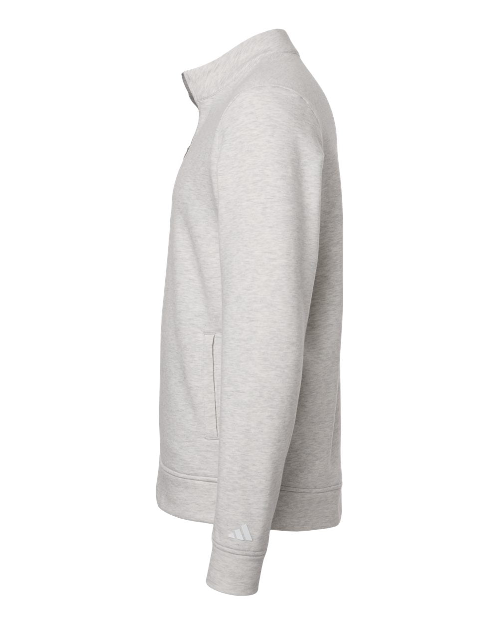 Adidas A721 Men’s Elevated Fleece Quarter-zip Pullover - Medium Grey Heather
