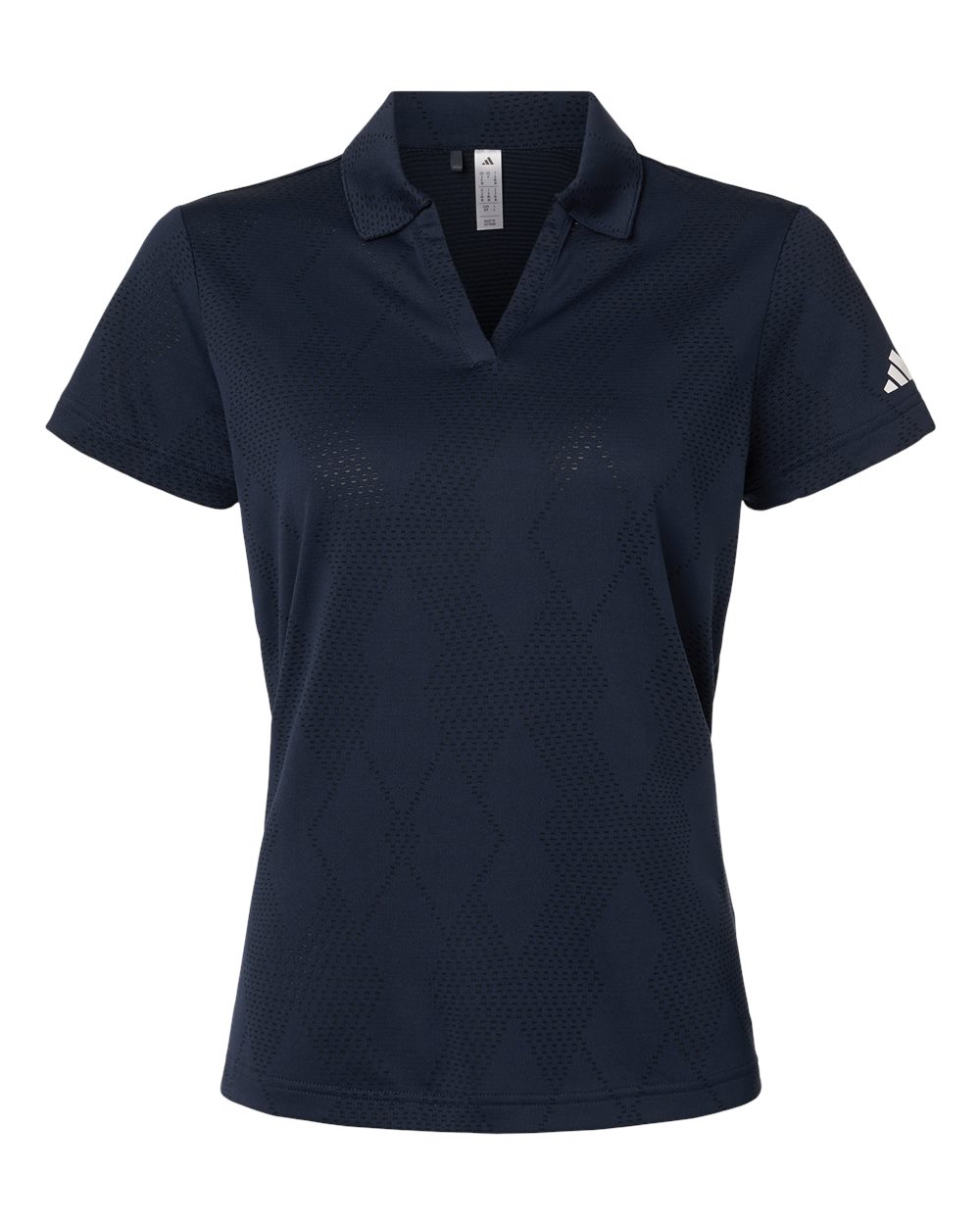 Adidas A727 Women’s Textured Jacquard Polo - Collegiate Navy
