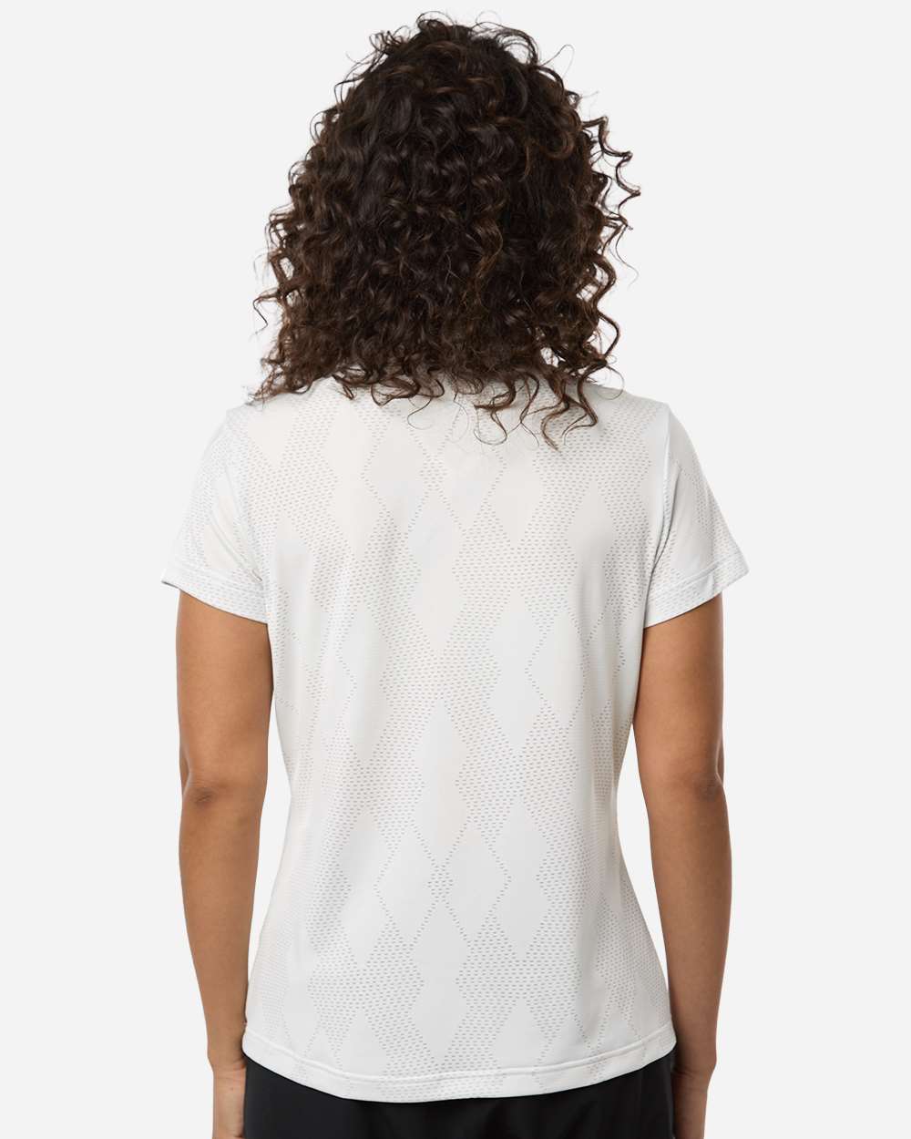 Adidas A727 Women’s Textured Jacquard Polo - White