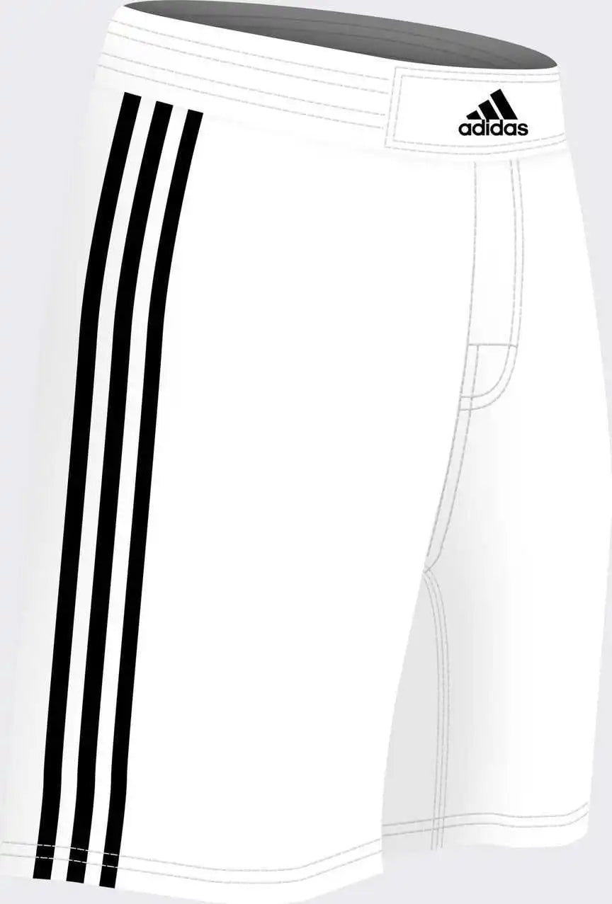 Adidas Aa201s Grappling Wrestling Shorts - White Black