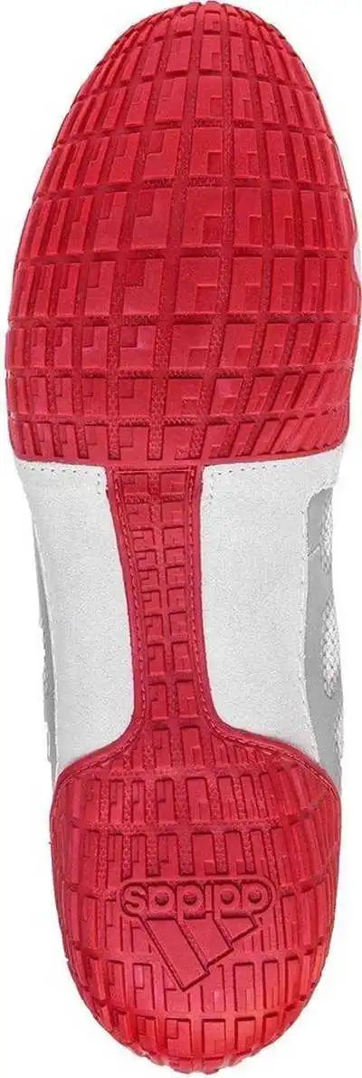 Adidas Adizero Varner Wrestling Shoes - White Red - 7.5