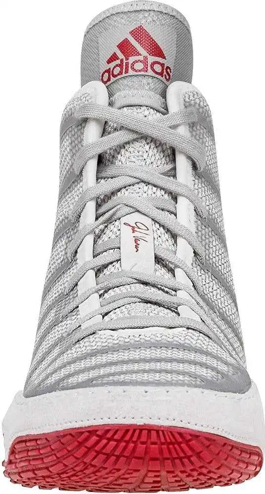 Adidas Adizero Varner Wrestling Shoes - White Red - 7.5