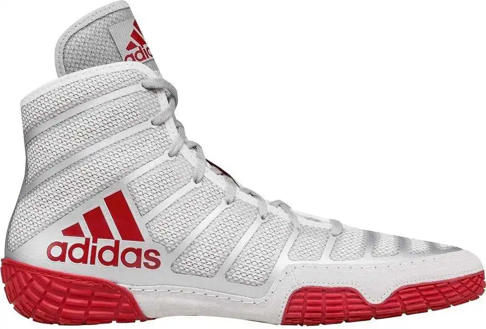 Adidas Adizero Varner Wrestling Shoes - White Red - 7.5