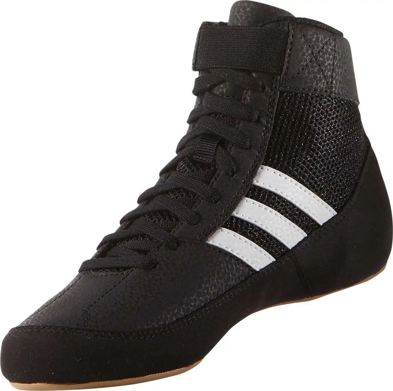 Adidas Aq3327 Youth Hvc Wrestling Shoe - Black White - 1