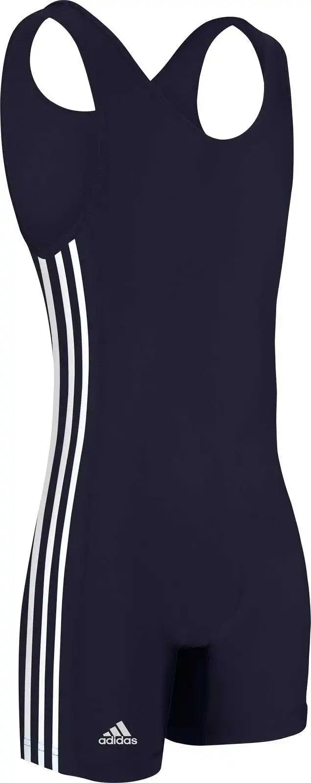 Adidas As102s 3 Stripe Wrestling Singlet - Navy White