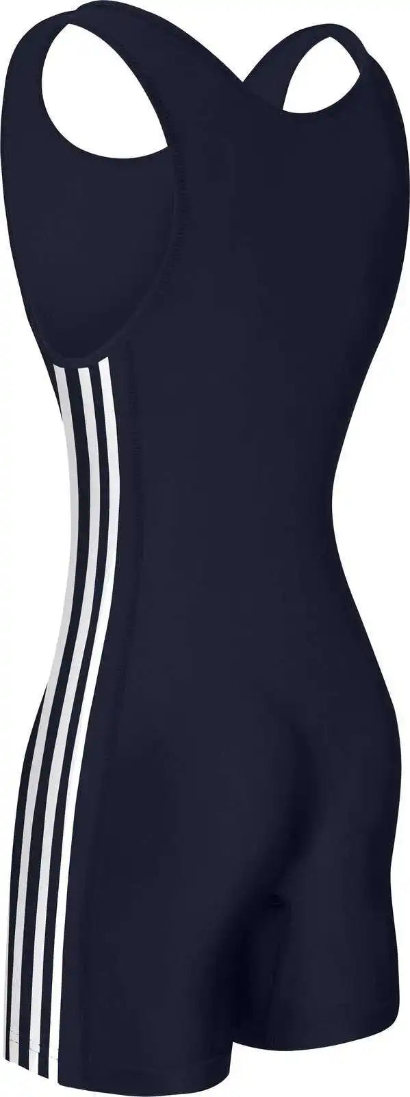 Adidas As102s 3 Stripe Wrestling Singlet - Navy White