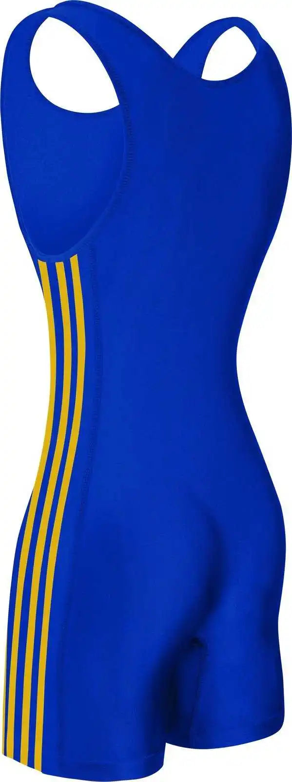 Adidas As102s 3 Stripe Wrestling Singlet - Royal Athletic Gold