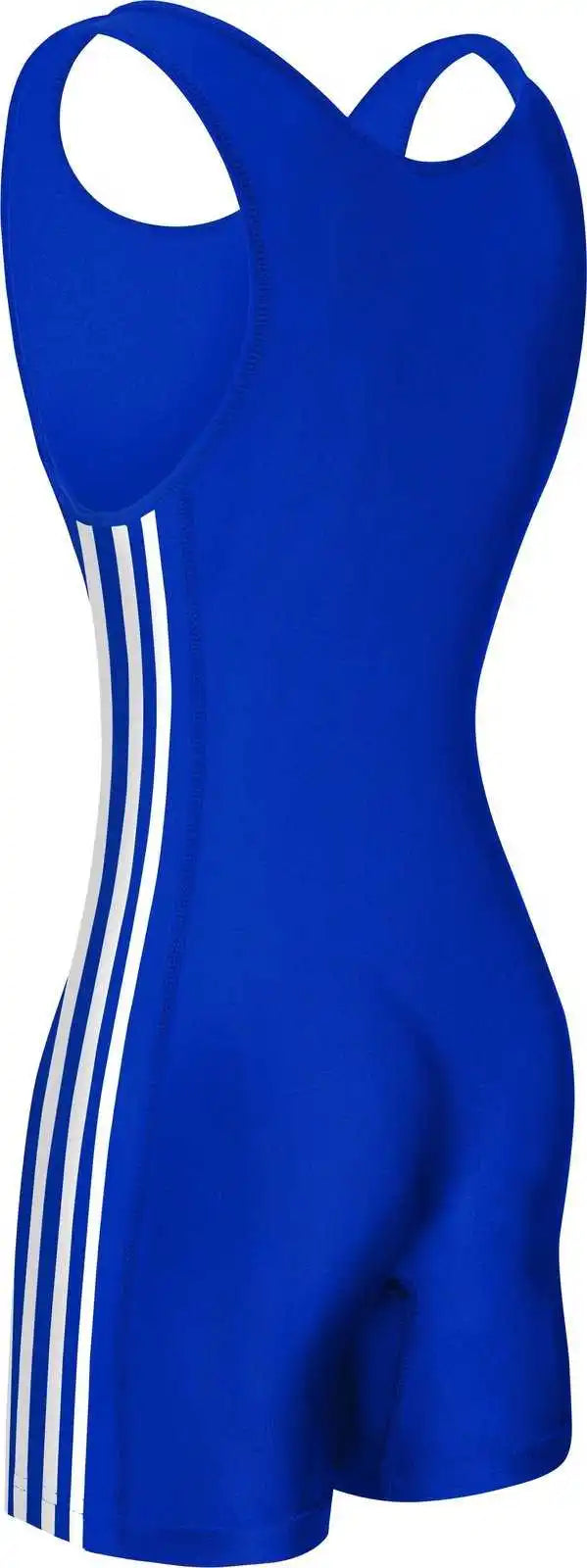 Adidas As102s 3 Stripe Wrestling Singlet - Royal White