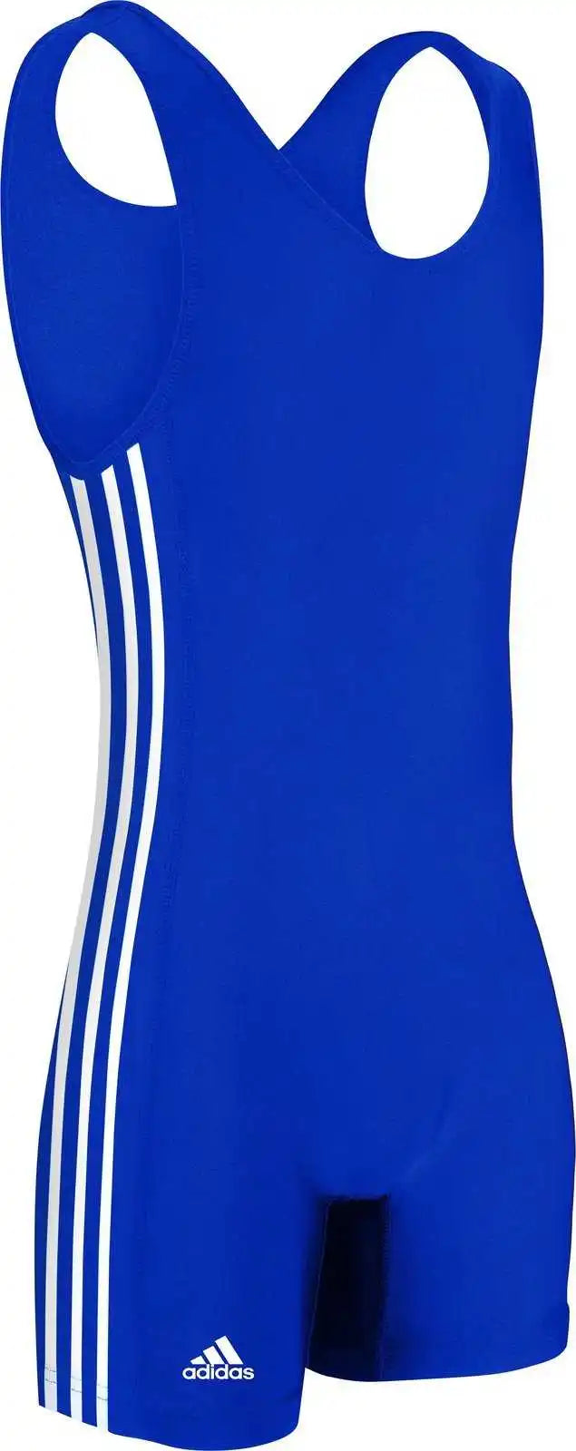 Adidas As102s 3 Stripe Wrestling Singlet - Royal White