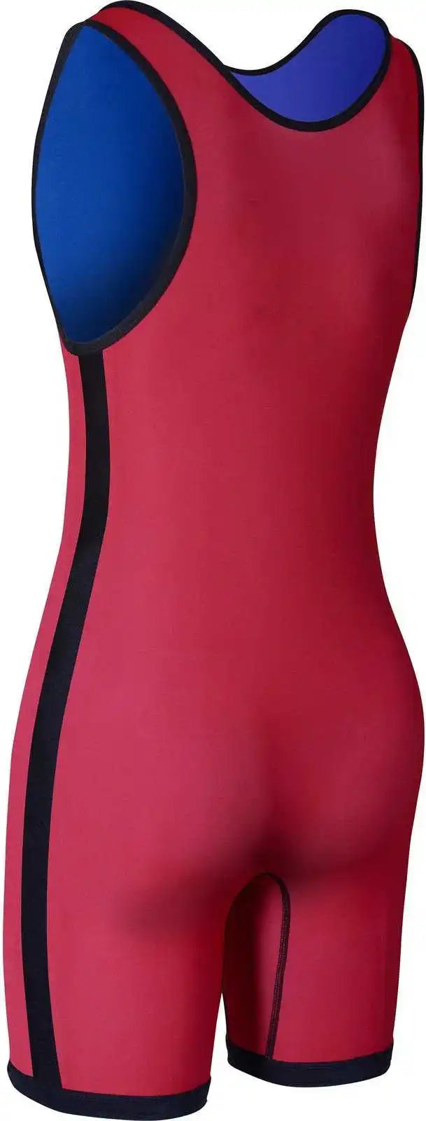 Adidas As103r Red Royal Reversible Wrestling Singlet