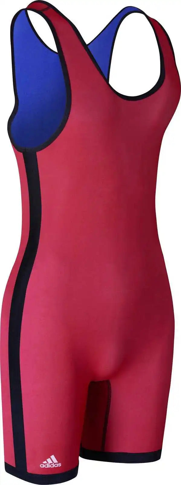 Adidas As103r Red Royal Reversible Wrestling Singlet