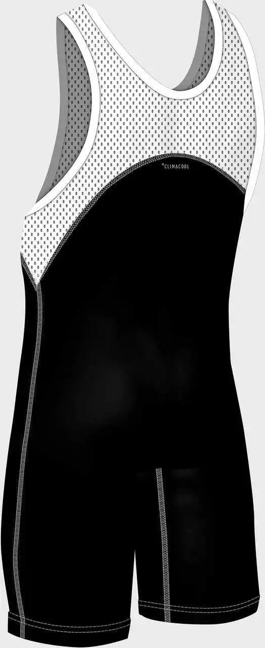 Adidas As115s Climacool Wrestling Singlet - Black White