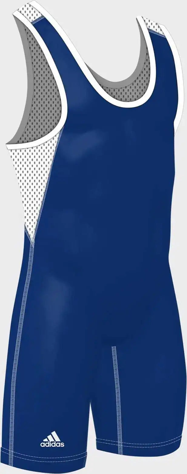 Adidas As115s Climacool Wrestling Singlet - Royal White