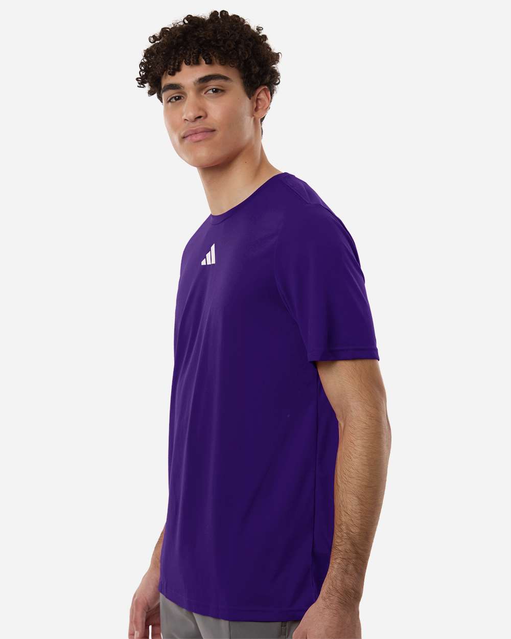 Adidas At101 Men’s Pregame T-shirt - Team Collegiate Purple White