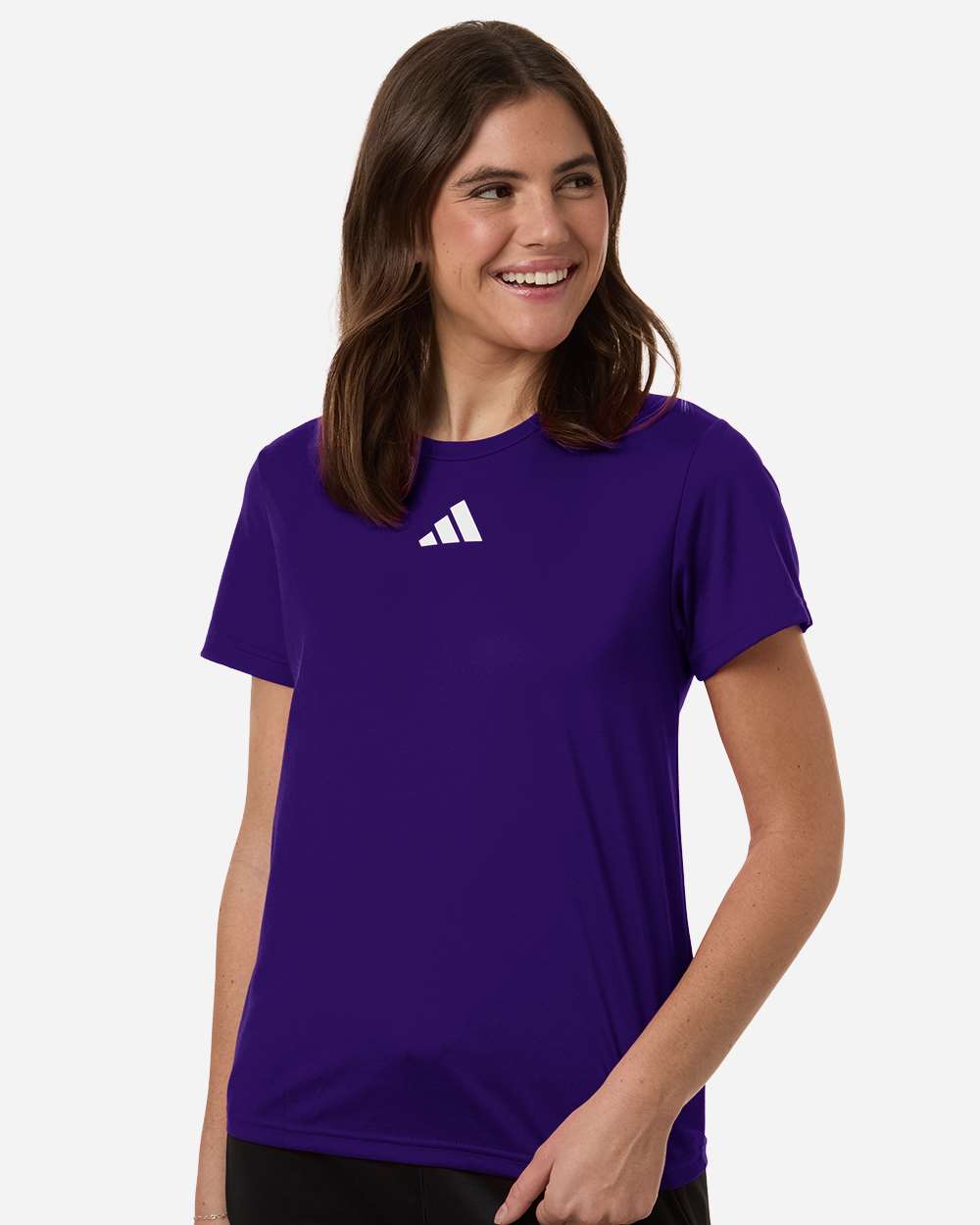 Adidas At102 Women’s Pregame T-shirt - Team Collegiate Purple White
