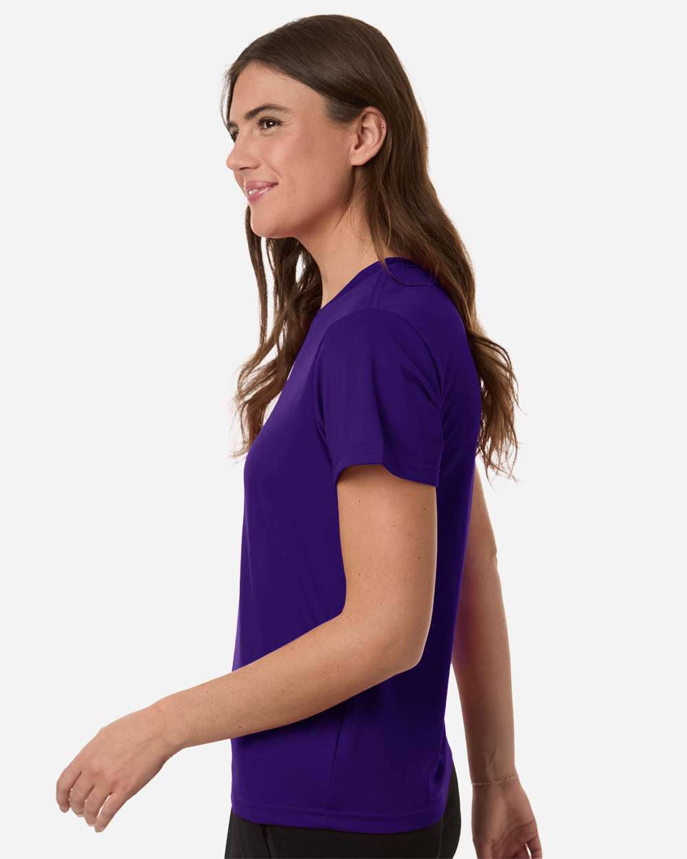 Adidas At102 Women’s Pregame T-shirt - Team Collegiate Purple White