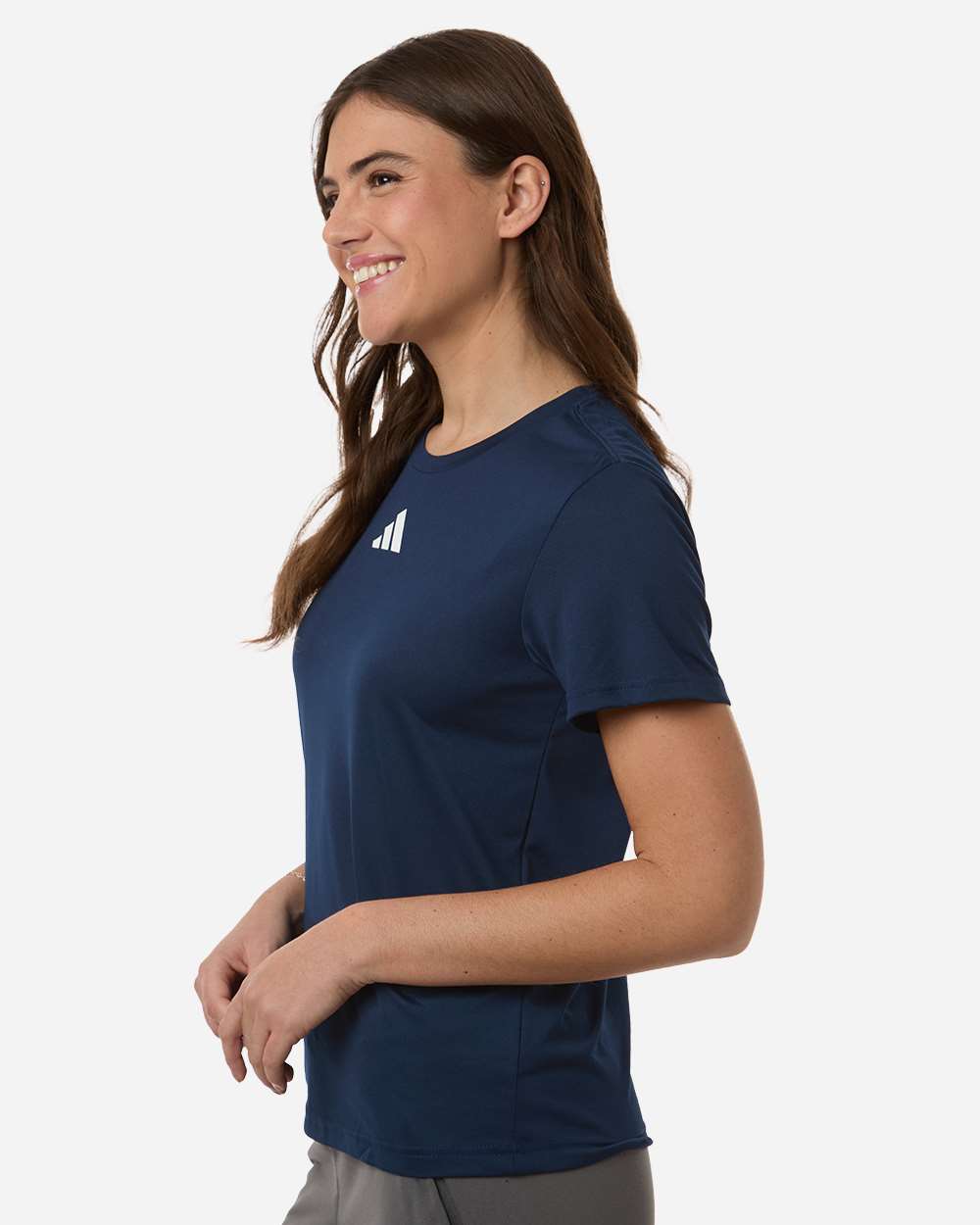 Adidas At102 Women’s Pregame T-shirt - Team Navy Blue White