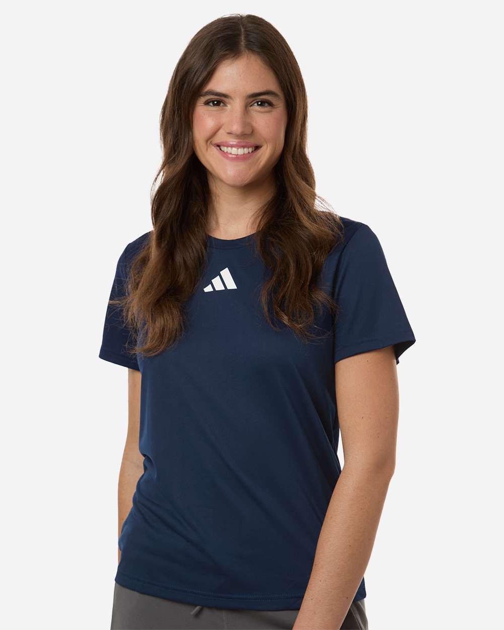 Adidas At102 Women’s Pregame T-shirt - Team Navy Blue White