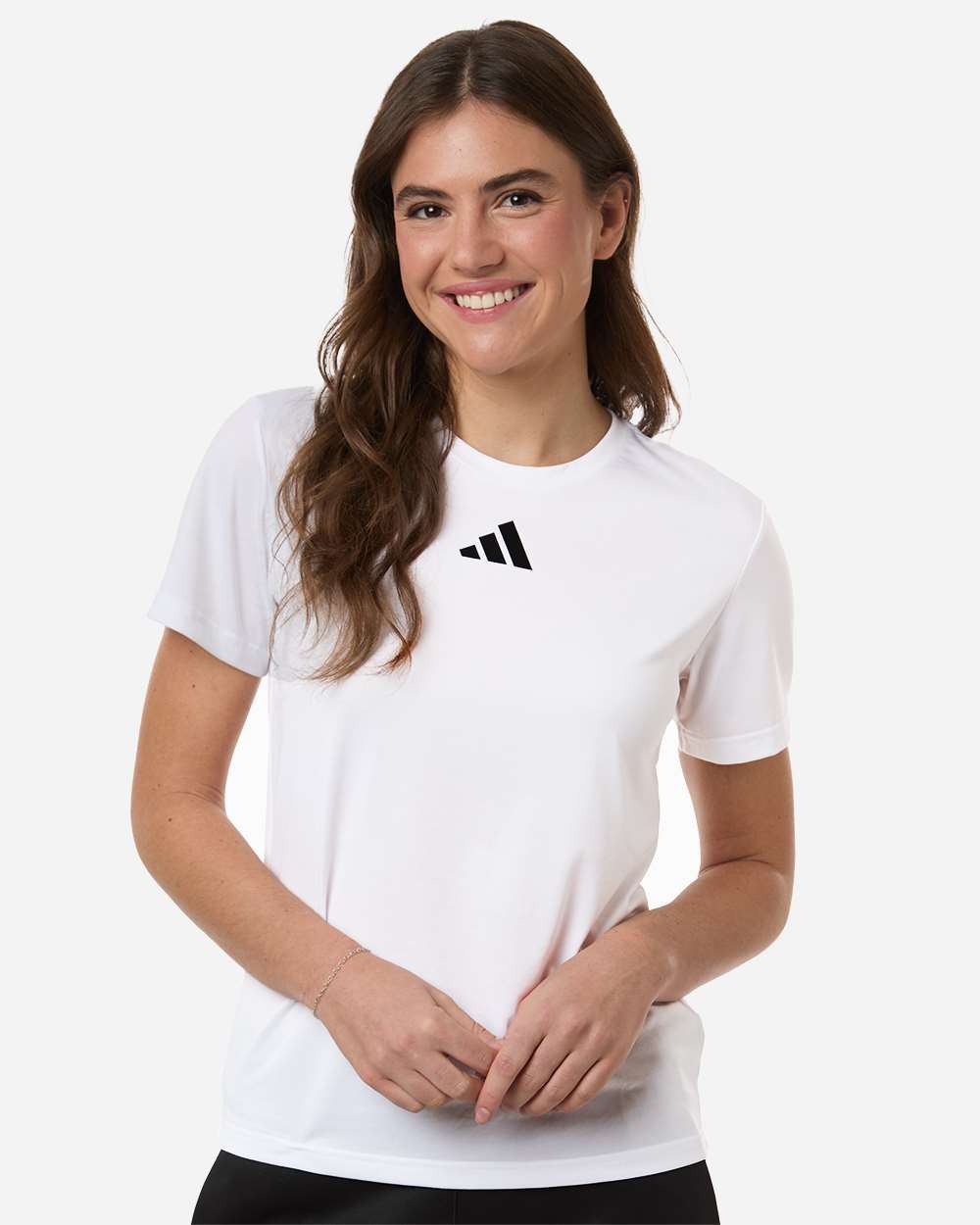 Adidas At102 Women’s Pregame T-shirt - White Black