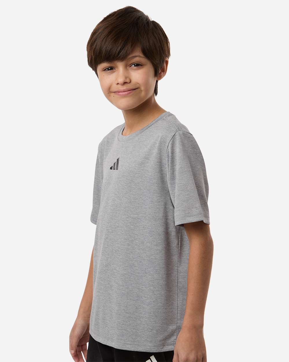Adidas At103 Youth Pregame T-shirt - Grey Heathered