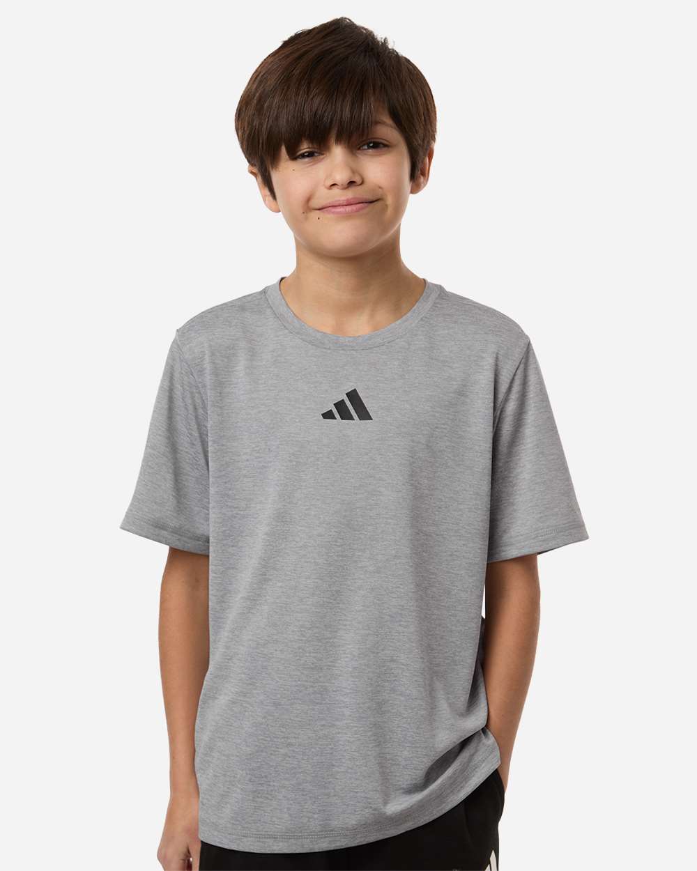 Adidas At103 Youth Pregame T-shirt - Grey Heathered