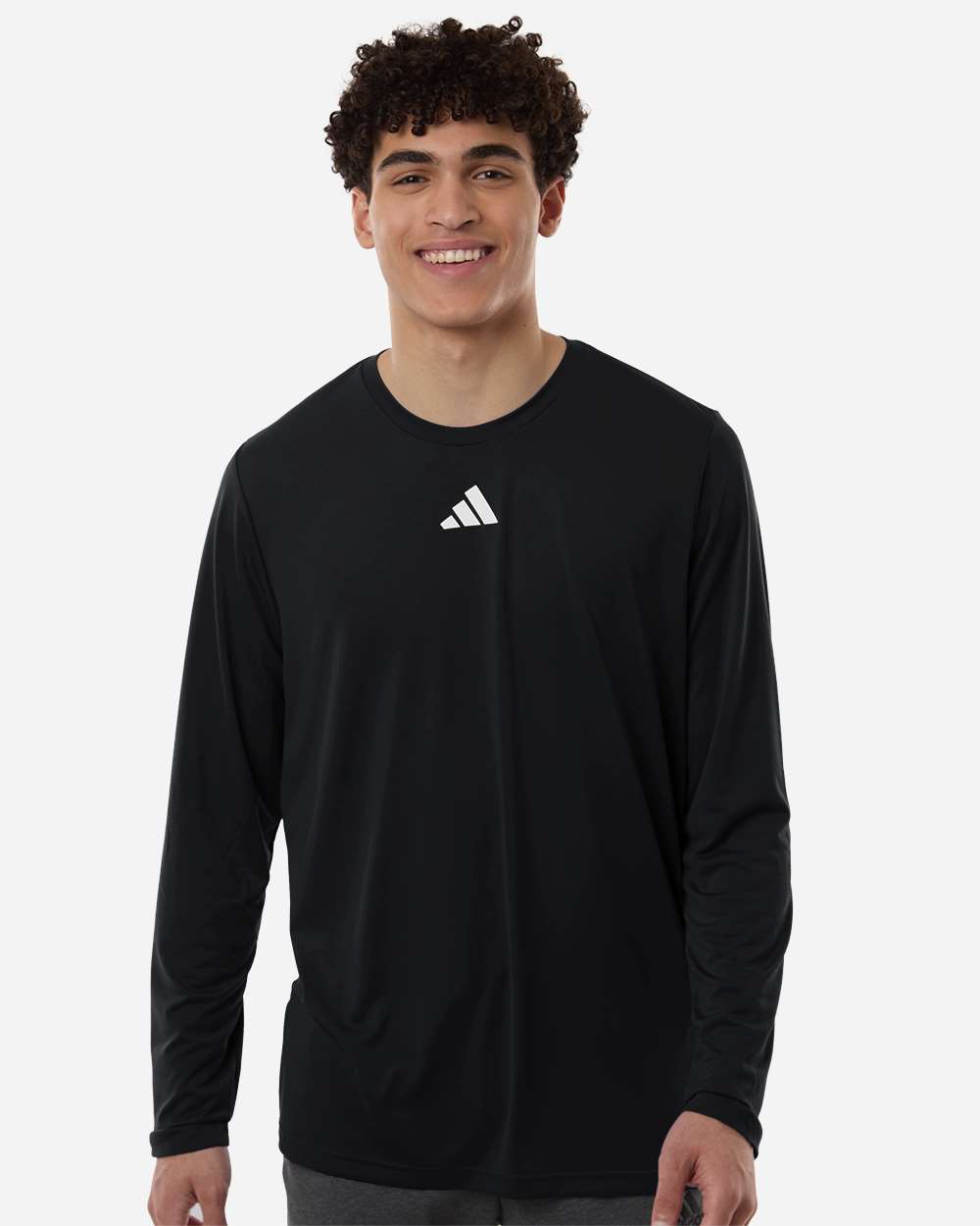 Adidas At104 Men’s Pregame Long Sleeve T-shirt - Black White